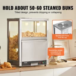 Nacho Warmer - Professionele Chipswarmer - 230V - 200W - 84.5QT - Nacho Machine Deflection Board - Roestvrij staal - Zilver — thumbnail 2