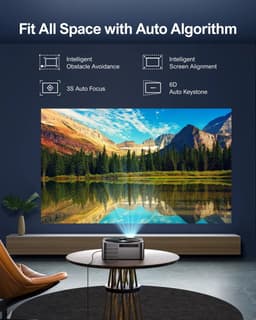 Stemily Beamer - 21.000 Lumen - Wifi - Bluetooth - 1080P Full HD - Streamen - iOS & Android - HDMI - Kabel - Afstandbediening — thumbnail 4