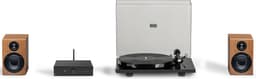 Pro-Ject True Hifi Stereo Set E Phono - Platenspeler - Stereo Versterker- Twee Boekenplank Speakers- Zwart/Zwart/Walnoot — thumbnail 1