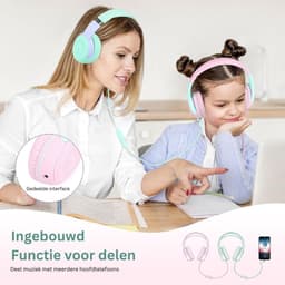 VELTRR® Koptelefoon Kinderen met Draad - Gaming Headset - Roze — thumbnail 2