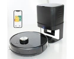 Robotstofzuiger "Willem" met leegstation" - tot 200m2- 6000Pa - Uitgebreide mapping - Leegt automatisch- Zelf lerende robotstofzuiger - Robotstofzuigers met dweilfunctie - Robotstofzuiger met laadstation -