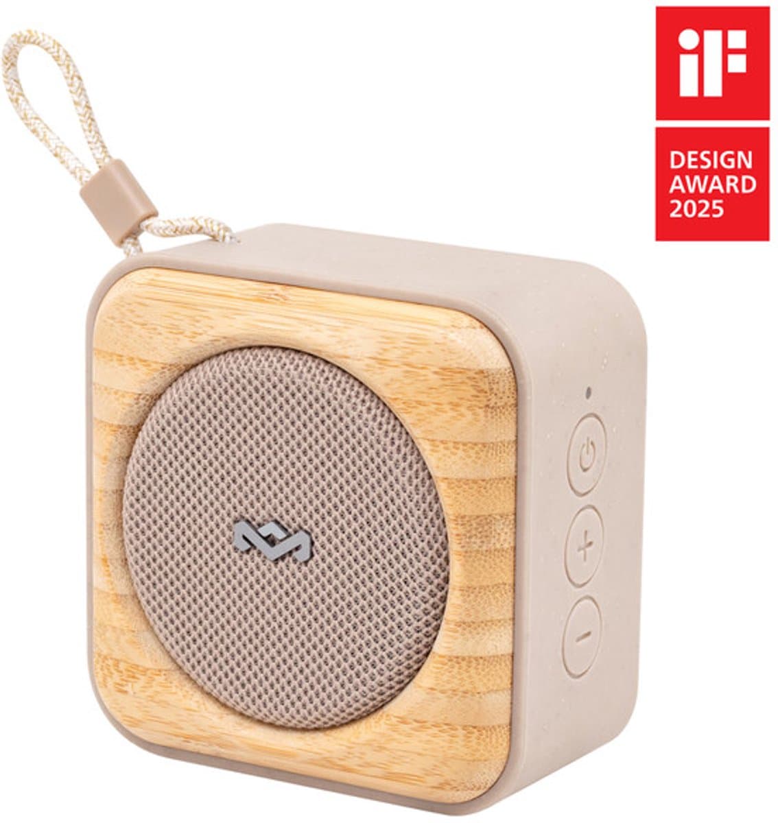 House of Marley Roots bluetooth speaker - Draadloze compacte speaker - Ingebouwde Flesopener - Quickcharge - Waterproof - 10 uur Batterijduur - Gemaakt van Duurzame Materialen - Cream — afbeelding 1