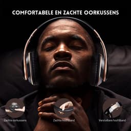 StayPowered Sound Hoofdtelefoon - Puur Geluid, Eindeloos Comfort - 6 EQ-Modi - 65 Uur Speeltijd - Bluetooth 5.3 - Ingebouwde HD-Microfoon - Dual-Modus - Superlicht & Verstelbaar - Zwart - Levering Sneller dan Aangegeven! — thumbnail 2