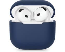 Studio Air Hoesje geschikt voor Airpods 4 - Schokbestendige Siliconen Case - Royal Blue