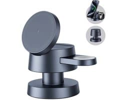 MrGoods 4-in-1 Draadloze Oplader - Draadloze Oplaadstation 15W - Snellader - Met Nachtlicht - Wireless Charger - Geschikt voor Smartphones, Smartwatches & Draadloze oortjes