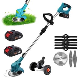 Betaalbare Goederen® elektrische grasmaaier - 2 accu's - grasmaaiers - grasmaaier accu - grasmaaier elektrisch - grastrimmer - tuin — thumbnail 3