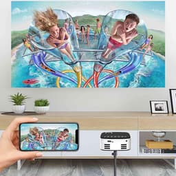 Home Cinema Movie Projector HD 1080P Portable Outdoor Wifi LED Lights with Adapter for Smartphone Tablet Laptop TV Stick(#1) — thumbnail 2