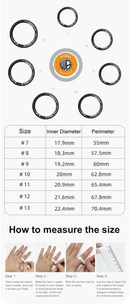 WizBay Premium Select® Smart Ring Zilver - Hartslag, Slaap, Bloeddruk, Zuurstof - Multi Sport Modi - Oplaadcase - Maat 8 — thumbnail 2