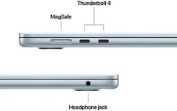 Apple MacBook Air (2025) 15 - M4 - 16 GB - 512 GB - Hemelsblauw — thumbnail 2