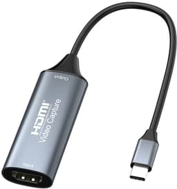 Video Capture Card HDMI naar USB-C - 4K adapter kabel connector - geschikt voor o.a. laptop, Nintendo Switch, PlayStation, Xbox, Windows, MAC - Game Capture - live streaming - zwart — thumbnail 1