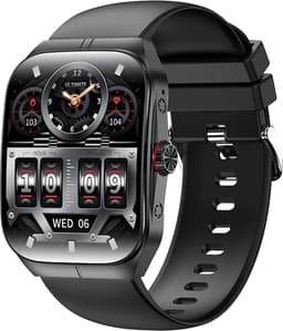 WizBay Premium Select® Smartwatch 1.95inch AMOLED - Bellen - AI Voice Assist - Magnetic Laden - Hart Monitor - O2 Bloeddrukmeter - Multi Sport Modi - Slaap - Message - Smartwatches - Zwarte Case - TPU Zwarte Band — thumbnail 1