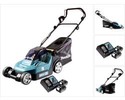 Makita DLM 382 RF2 accu grasmaaier 36 V ( 2x 18 V ) 38 cm 40 l + 2x accu 3.0 Ah + lader
