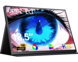 UPERFECT Portable Monitor T02 18,5" Gaming Draagbare Monitor | 120Hz FHD IPS | 100% sRGB | Anti-verblindend Scherm | Dual Type-C | VESA-bevestiging