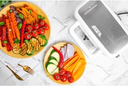 MPM 3-in-1 RVS Tosti-ijzer, Contantgrill en Wafelijzer met Hoog Vermogen (1200W) inclusief Temperatuurregeling Wit — thumbnail 4
