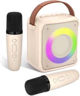 Sounix Draagbare Karaoke set - Incl. 2 draadloze microfoons - Bluetooth Speaker - Wit — thumbnail 1