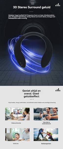 Draadloze Bluetooth -luidspreker Halter Portable Bluetooth -luidspreker 5D Stereo Bass Wearable — thumbnail 3
