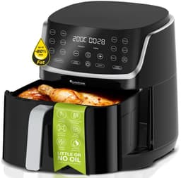 TurboTronic AF13D Airfryer XXL - Heteluchtfriteuse - 8 Liter - Dual Heating - 13 programma's - Zwart — thumbnail 1