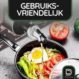 Duraliving® Olijfolie fles met schenktuit Premium - Oliefles met Schenktuit - Olie fles Glas - BBQ Accesoires - Airfryer - Olie Sprayer - Set van 2 — thumbnail 3