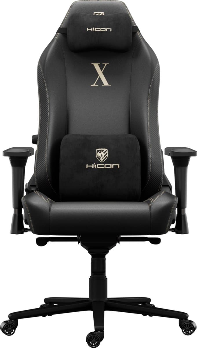 HICON® Gamestoel - Gamingstoel - Game Chair - Apex Serie Fury – Ergonomische Gamestoel Zwart met Verstelbare Functies - Zwart — afbeelding 1