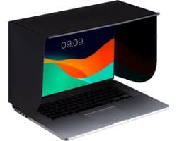 Navaris Zonnescherm voor 15inch laptop - Om in de zon met je beeldscherm te kunnen werken - Zonnewering voor laptopscherm - Digishade 15 inch