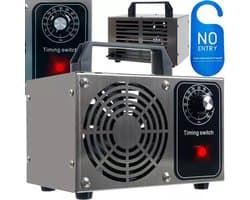 Ozongenerator Luchtreiniger Ionisator Generator 20.000mg/h - Bereik 100-120 m2 - 150W - Filtert de Schadelijke Luchtdeeltjes - 1 uur Timer - Tegen Hooikoorts, Virussen en Allergenen - Makkelijk te gebruiken - Ozon Generator