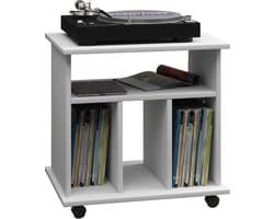 VCM Houten LP platenkast media plank opslag rolbare wielen Retal Houten LP platenkast media plank opslag rolbare wielen Retal
