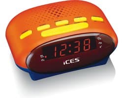 Ices Wekkerradio - Digitale Wekker - Dubbel Alarm en Snooze - ICR-210 Kids - Kleurrijk design