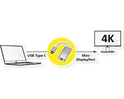 ROLINE Display Adapter USB Type C - Mini DisplayPort v1.2, M/F