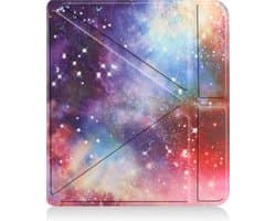 Hoesje Geschikt voor Kobo Libra 2 Hoes Book Case Trifold - Hoes Geschikt voor Kobo Libra 2 Hoesje Book Cover - Galaxy