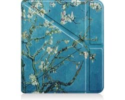 Hoesje Geschikt voor Kobo Sage Hoes Book Case Trifold - Hoes Geschikt voor Kobo Sage Hoesje Book Cover - Bloesem