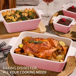Ovenschaal set / casserole - ovenschotels, Geschikt voor oven & airfryer - Vaatwasmachinebestendig / bakvormen - Ovenbraadpan — thumbnail 6