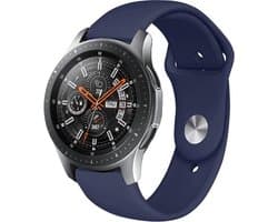 By Qubix - Geschikt voor Garmin bandje - Geschikt voor Garmin Vivoactive 4 / 4L - Rubberen sportband - Donkerblauw - Smartwatch bandje 22mm