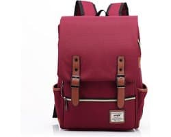Vermanto Rugtas - Rugzak - 25 Liter - Boekentas - Laptop - School - Boekentas - Heren - Dames - Rood