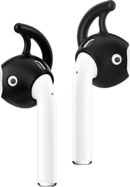 KELERINO. Anti-slip siliconen earhooks / earhoox / oorhaken geschikt voor Airpods 1 & 2 - Zwart — thumbnail 1