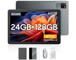 Blackview Tab 60 Pro Tablet - 4G - 8GB RAM - 128GB - 10.1 inch - Android 14 - Unisoc T606 Octa core - Widevine L1 - Grijs