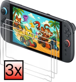 Screenprotector Geschikt voor Nintendo Switch 2 Bescherm Glas Screen Protector - 3 PACK — thumbnail 1