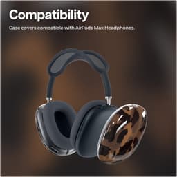 MMOBIEL Beschermhoes voor AirPods Max Hoofdtelefoons – Zachte TPU Oorschelpen Beschermhoes – Anti-Kras Beschermende Cover – Bruin Schildpadpatroon — thumbnail 4