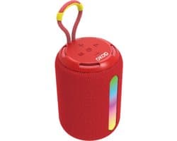 OKOP Bluetooth speaker - Draadloze muziek box - Draagbaar - Compact - Verlichting - Noise Cancelling - Verschillende kleuren - RGB LED - Rood
