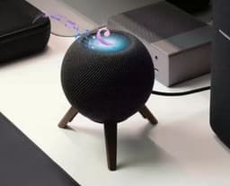 Speaker Standaard Geschikt Voor Apple HomePod Mini - Tripod Standaard - Muziek Box Houder - Hout — thumbnail 4