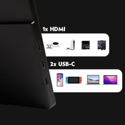 Pora&Co - IPS Portable Game Monitor - Beeldscherm 15.6 Inch - HDMI & USB-C - Full HD - Computerscherm - Draagbare Monitor — thumbnail 2