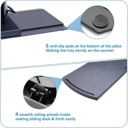 Keukenapparatuur Verplaatsbare Lade - Handige Uitrekbare Schuiflade - Keukenapparatuur Aanrechtblad Opbergaccessoires - Keukengereedschap Accessoires - Voor Koffiezetapparaat, Airfryer, Broodrooster, Blender — thumbnail 2