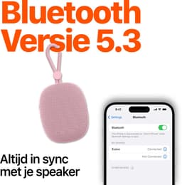 Mini Speaker Bluetooth 5.3 - 12+ Uur Afspeeltijd - Spatwaterbestendig - Draadloze Speakers Klein - Rose Goud — thumbnail 3