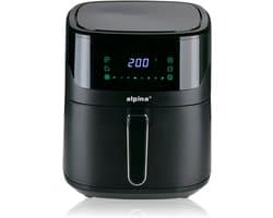 alpina Airfryer XL - Heteluchtfriteuse 6L - Air Fryer 2 tot 5 Personen - Heteluchtoven met Digitaal Touchscreen - Instelbare Temperatuur 80 tot 200 Graden - Timer Functie - 8 Kookprogramma's