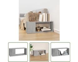 vidaXL Tv-meubel - 80x24x32 cm - Bewerkt hout - Betongrijs Televisie Kast - Tv Meubel - Betongrijze Kast - Houten Kast - Salon Meubilair