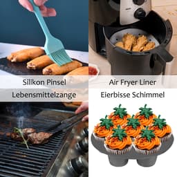 12-delige accessoireset voor heteluchtfriteuse - voor heteluchtfriteuse, bakplaten, taartpan 8 inch — thumbnail 2