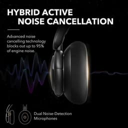 Soundcore by Anker Life Q30 Hybrid Active Noise Cancelling Headphones with Multiple Modes, Hi-Res Sound, 40H Playtime, Fast Charge, Soft Earcups, Bluetooth Headphones, Travel - Zwart — thumbnail 12