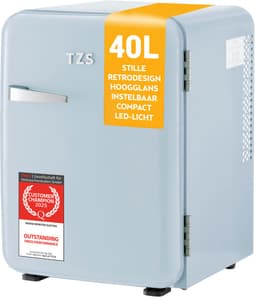 TZS First Austria Mini koelkast - Minibar - 40 liter - Vrijstaand - Volledig stil 22dB - Retro - Blauw — thumbnail 1
