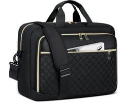 Tas voor 17,3 inch laptop, dames-werktas, waterdicht, grote tas, schoudertas, aktetas, voor kantoor, universiteit, school
