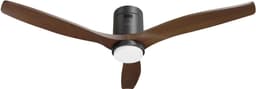 Hombli Slimme Plafondventilator met verlichting - Ø132 cm - Incl. Afstandsbediening - Zwart & Donker Hout — thumbnail 1