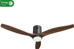 Hombli Slimme Plafondventilator met verlichting - Ø132 cm - Incl. Afstandsbediening - Zwart & Donker Hout — thumbnail 4